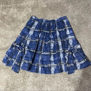 Lil Size 6 Blue Pattern Skirt with Pockets